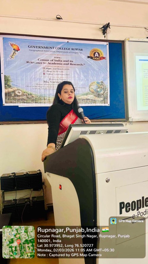  2026-03-02 A Special Lecture On Census Was Organized At Government College Ropar